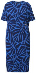Ulla Popken 848162 Mønstret midikjole Mørkeblå