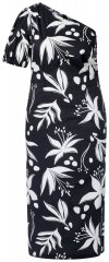 Ulla Popken 848510 Blomstret midikjole Svart