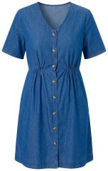 Ulla Popken 848597 Skjortekjole Denimblå