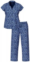 Ulla Popken 849144 Dyremønstret pyjamas Mørkeblå
