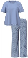 Ulla Popken 850045 Kortermet pyjamas Lyseblå