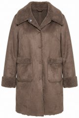 Ulla Popken 850251 Teddykåpe Lysebrun