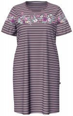 Ulla Popken 850401 Blomstret nattkjole Brun
