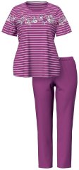 Ulla Popken 850403 Blomstret pyjamas Fiolett