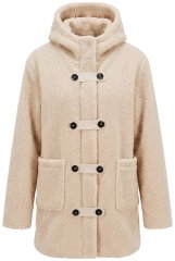 Ulla Popken 850589 Teddyjakke Benhvit