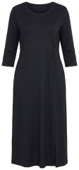 Ulla Popken 850910 Maxikjole med 3/4-ermer Svart