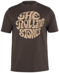 JP1880 851001 Rolling Stones Retro Logo T-skjorte Hasselnøtt TALL