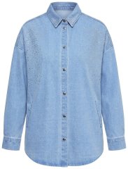 Ulla Popken 851036 Jeansjakke Lyseblå