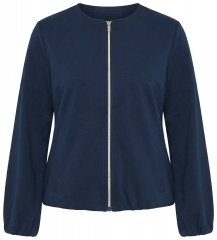 Ulla Popken 851040 Sweatjakke med glidelås Mørkeblå