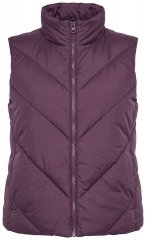 Ulla Popken 851833 Quiltet vest med ståkrage Brun