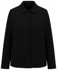 Ulla Popken 852167 Blazer med skjortekrage Svart