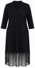 Ulla Popken 852937 Jerseykjole Svart