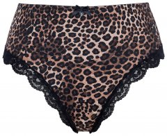 Ulla Popken 853106 Dyremønstrede stringtruser Svart
