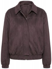 Ulla Popken 853792 Jakke i kunstsemsket skinn Brun