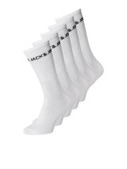 Jack & Jones Basic Logo Tennissokker Hvit 5-pakning