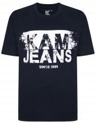 Kam Jeans 5384 Kam Logo Printed Tee Navy