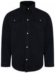 Kam Jeans 602 Jeansskjorte Svart