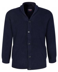 Espionage KW080 Cardigan med sjalkrage mørkeblå