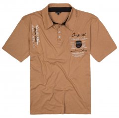 Lavecchia 610 T-skjorte med krage Kamelbeige