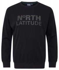 North Latitude 53123 Collegegenser med logo Svart