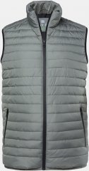 JAY-PI Lightly Quilted Vest with Stomach Fit Grey