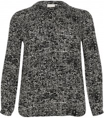 Kaffe Curve Mila Ami Bluse Svart/Turtledove