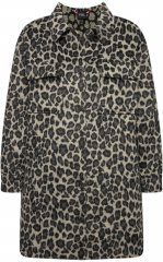 Ulla Popken Leopard Print Shirt Jacket Black