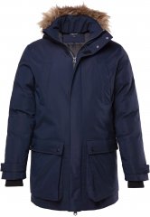 Men Plus Parka With Fur Hood Navy