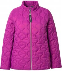 Ulla Popken HYPRAR Lightweight Quilted Water-Repellent Jacket Berry
