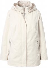 Ulla Popken Long Triple Function Softshell Jacket Natural White