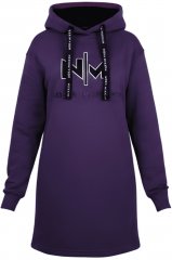 Nora Mikken KADRI WHITE Long Hoodie Purple