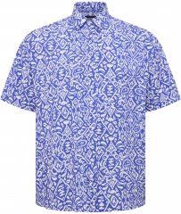 North Latitude Shirt Denim Printed Allover Blue