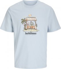 Jack & Jones Skull Coast Crew Neck T-Shirt Light Blue