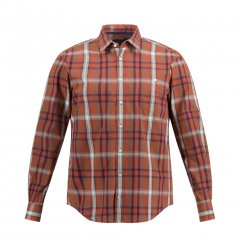 JP1880 Shirt Long Sleeve Checked Dark Orange TALL