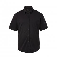 JP1880 Shirt Pique Flexnamic Short Sleeve Black TALL