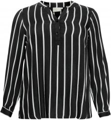Kaffe Curve Sida Bluse Svart / Chalk Stripet