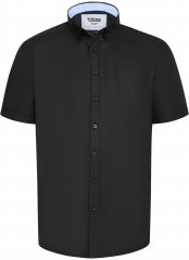 D555 James Kortermet Oxfordskjorte TALL Svart