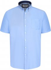 D555 James Kortermet Oxfordskjorte TALL Lyseblå