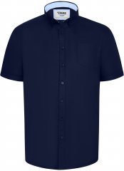 D555 James Kortermet Oxfordskjorte TALL Marineblå