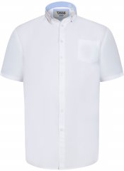 D555 James Kortermet Oxfordskjorte TALL Hvit