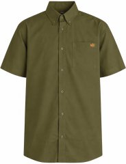 Motley Denim Zagreb Kortermet Skjorte Mørk khaki