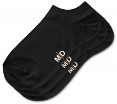 Motley Denim William 3-pakning ankelsokker Svart