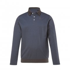 Boston Park Polo Shirt Long Sleeve Pique Grey