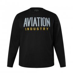 JP1880 T-Shirt Long Sleeve Aviation Black TALL