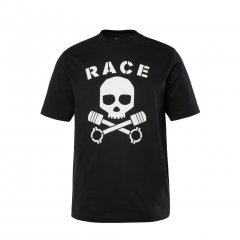 JP1880 T-Shirt Short Sleeve Skull Race Black