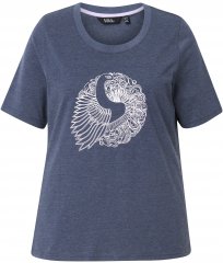 Ulla Popken Peacock Short Sleeve Graphic Tee