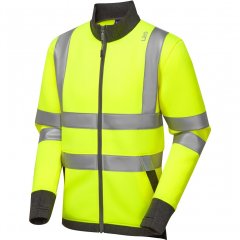Leo Arganite Ecoviz Zipped Sweatshirt Hi-Vis Yellow
