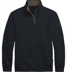 Double Outfitters MTOP-1163 Collegegenser med halv glidelås Mørkeblå