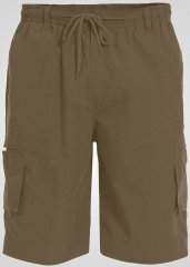 D555 Nick Cargoshorts med Elastisk Midje Beige
