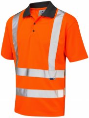 Leo Rockham Coolviz Polo Shirt Hi-Vis Orange